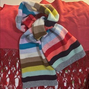 🌈 GAP Iconic Holiday Stripe Lambswool Scarf - EUC.  2012